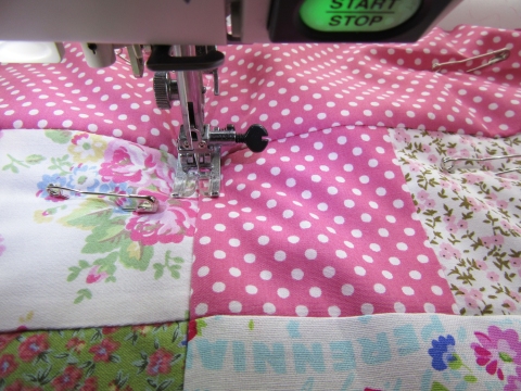 Quilt right in the seam line